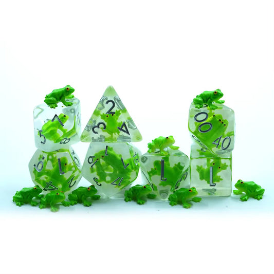 Frog Dice Green D&D Dungeons Dragons DnD RPG Polyhedral - DCEAG - Merchants of Immersion