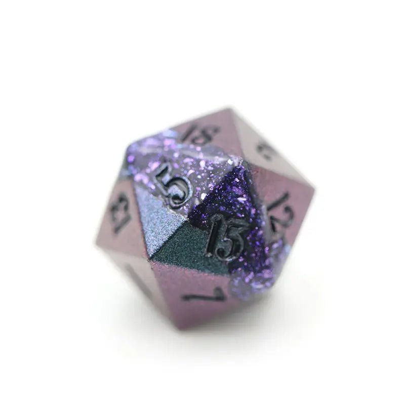 Amethyst Rift Stones Metal Dice Set for D&D Pathfinder RPG - DCE04 - Merchants of Immersion