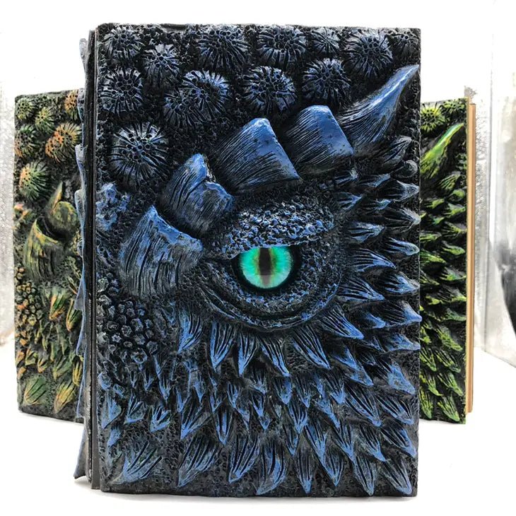 Blue Dragon Eye Journal for D&D Pathfinder - 3D Embossed Writing Notebook - JNL03 - Merchants of Immersion