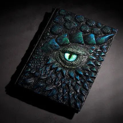 Blue Dragon Eye Journal for D&D Pathfinder - 3D Embossed Writing Notebook - JNL03 - Merchants of Immersion