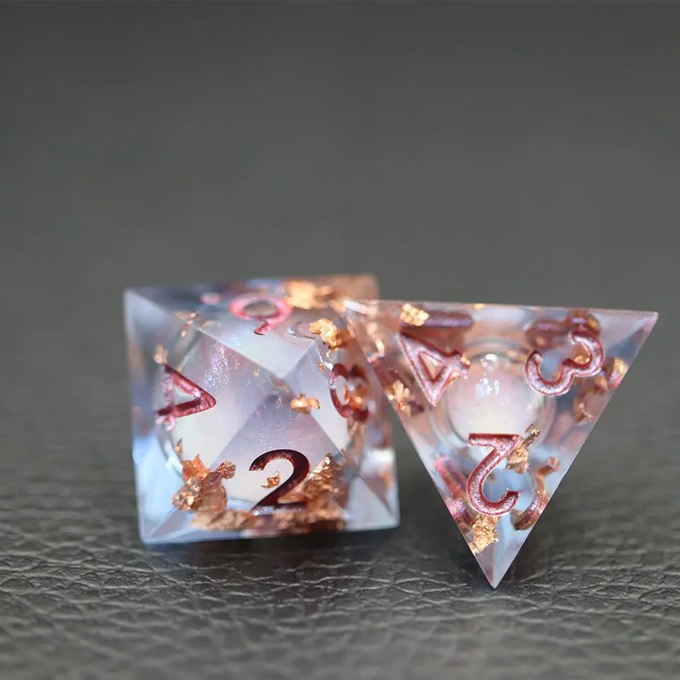 Copper Foil Dice Set for D&D Pathfinder - DCE16 - Merchants of Immersion