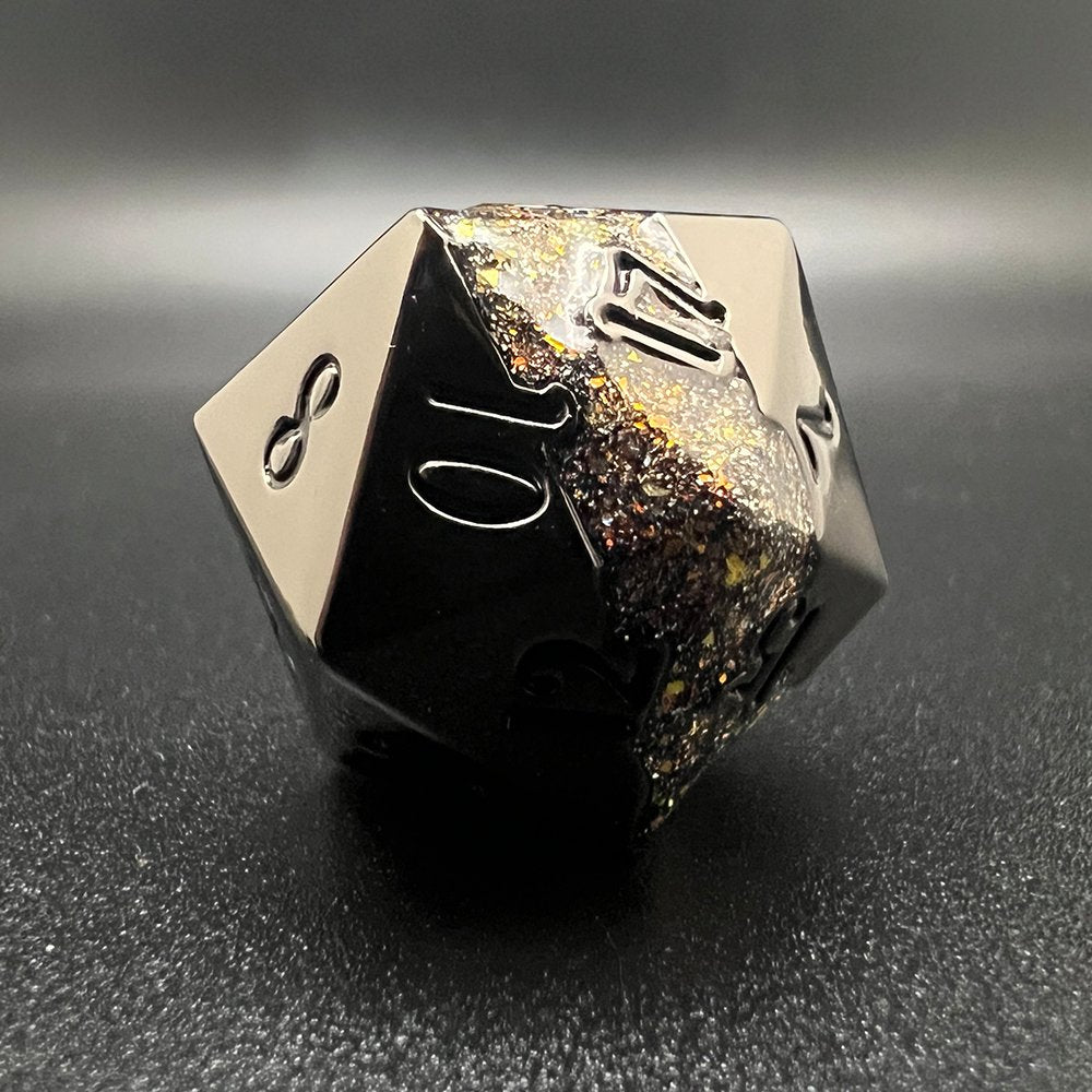 Copper Rift Stones Metal Dice Set for D&D Pathfinder RPG - DCE08 - Merchants of Immersion