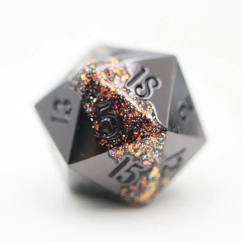 Copper Rift Stones Metal Dice Set for D&D Pathfinder RPG - DCE08 - Merchants of Immersion