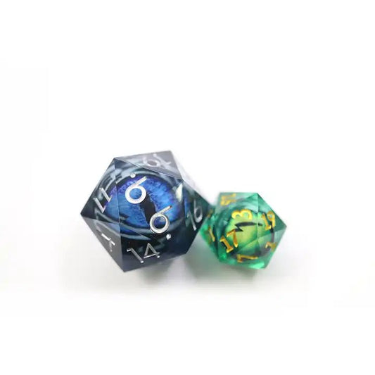 Demon Eyeball Monster Blue Oversize D20 Moving 33mm Dice D&D Dungeons Dragons - DCEA2 - Merchants of Immersion