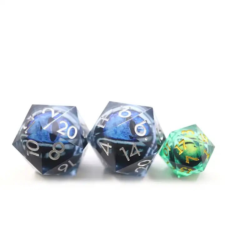 Demon Eyeball Monster Blue Oversize D20 Moving 33mm Dice D&D Dungeons Dragons - DCEA2 - Merchants of Immersion