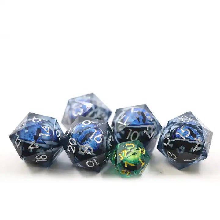 Demon Eyeball Monster Blue Oversize D20 Moving 33mm Dice D&D Dungeons Dragons - DCEA2 - Merchants of Immersion