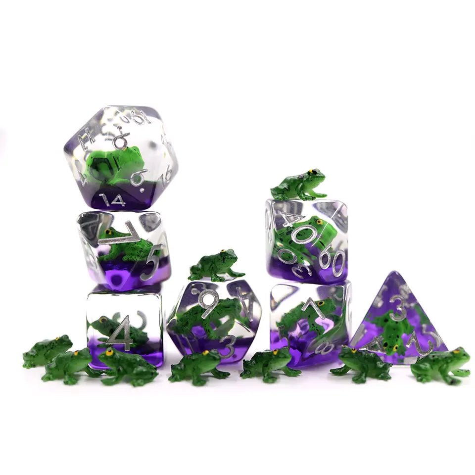 Frog Dice Set for D&D Pathfinder RPG - DCE06 - Merchants of Immersion