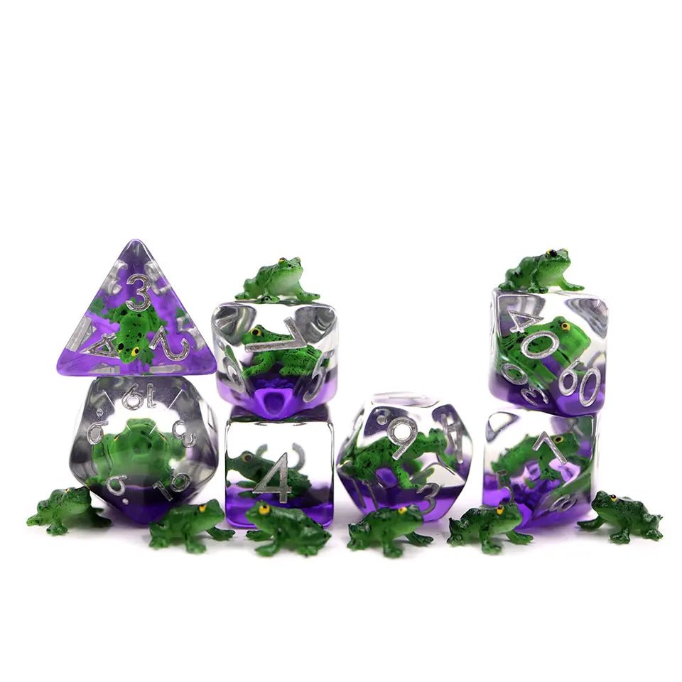 Frog Dice Set for D&D Pathfinder RPG - DCE06 - Merchants of Immersion