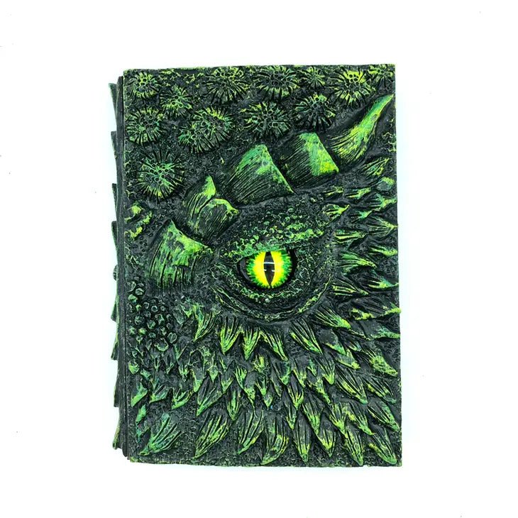 Green Dragon Eye Journal for D&D Pathfinder - 3D Embossed Writing Notebook - JNL02 - Merchants of Immersion