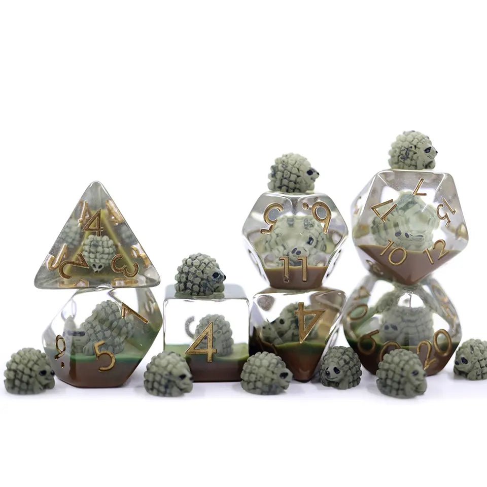 Hedgehog Dice Animal D&D Dungeons Dragons DnD RPG Polyhedral - DCE74 - Merchants of Immersion