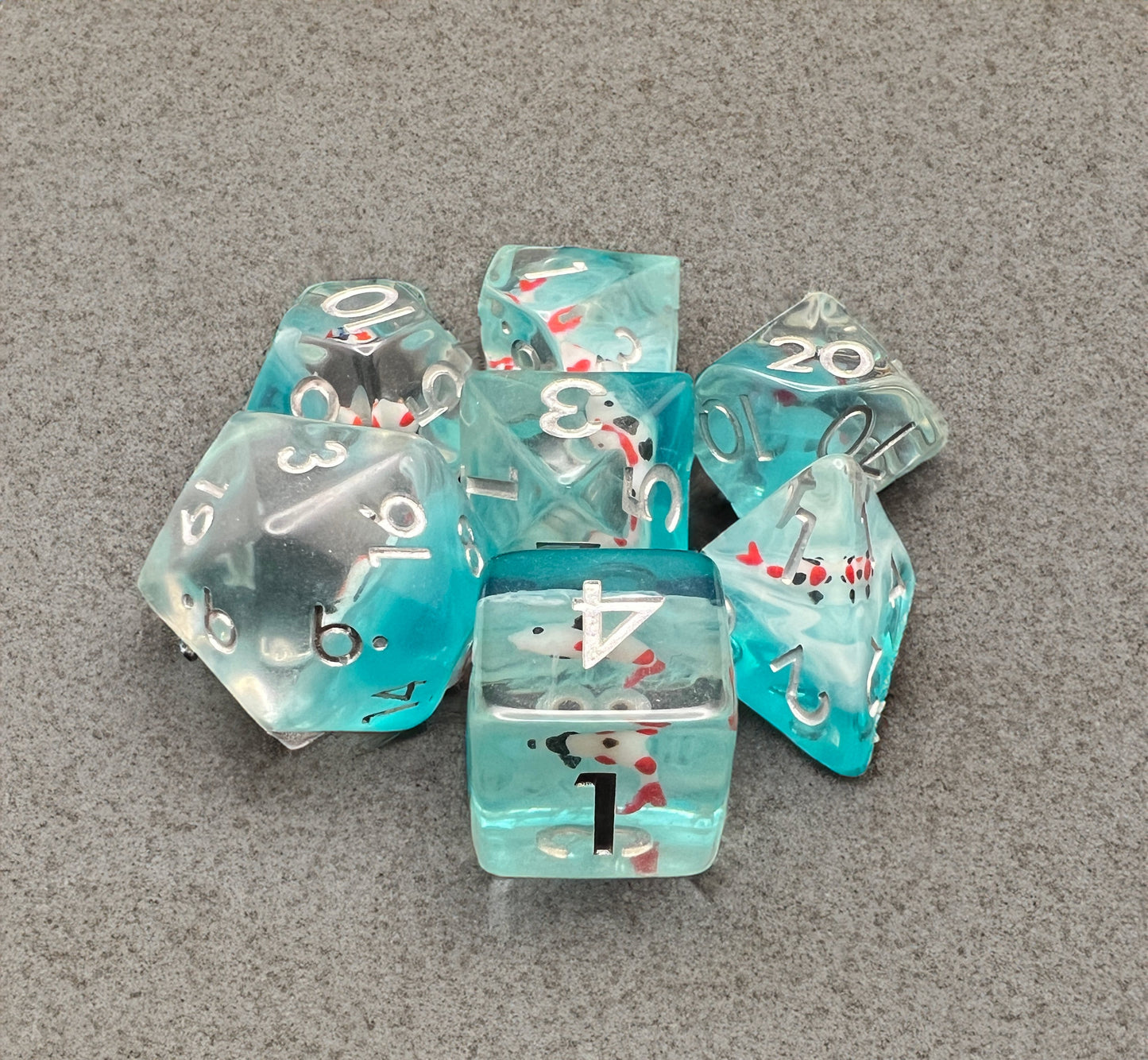 Koi Fish Dice Set for D&D Pathfinder RPG - DCE03 - Merchants of Immersion