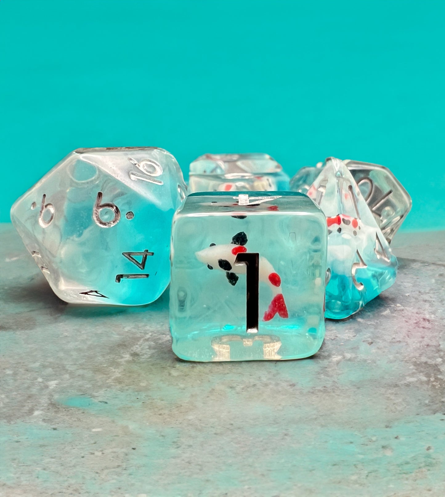 Koi Fish Dice Set for D&D Pathfinder RPG - DCE03 - Merchants of Immersion