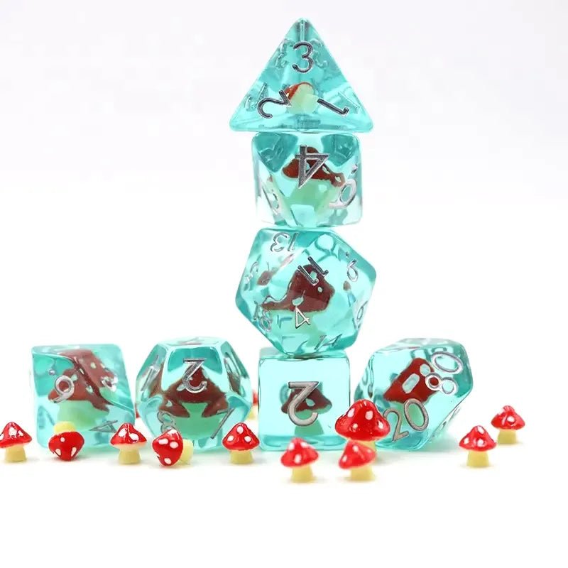 Mushroom Dice Set for D&D Pathfinder RPG - DCE07 - Merchants of Immersion