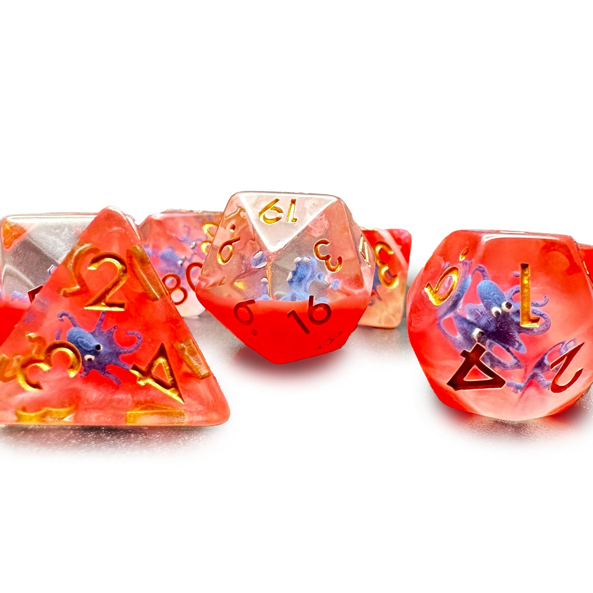 Octopus Dice Purple Pirate Water D&D Dungeons Dragons DnD RPG Polyhedral - DCE76 - Merchants of Immersion