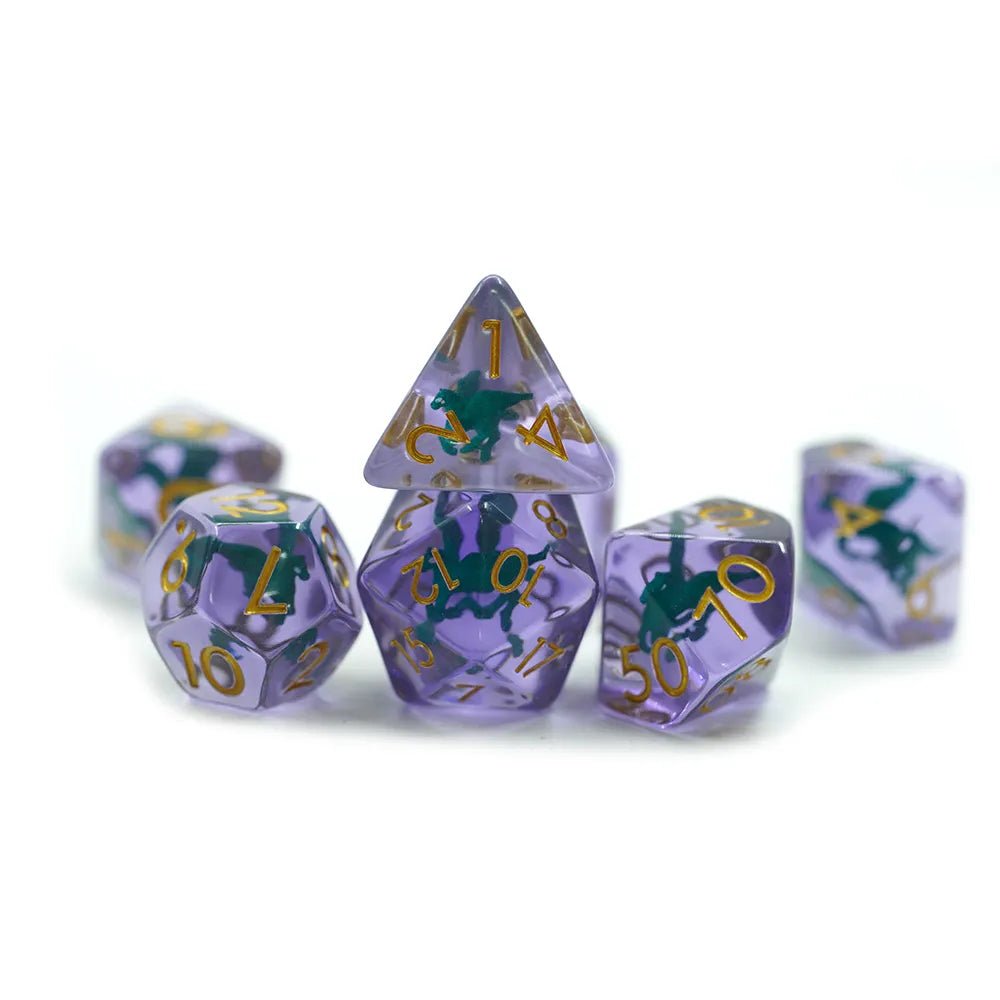 Pegasus Druid Wildshape Dice Cyan Blue Green D&D Dungeons Dragons DnD RPG - DCE84 - Merchants of Immersion