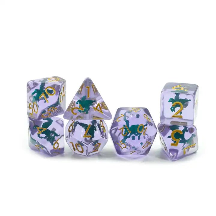 Pegasus Druid Wildshape Dice Cyan Blue Green D&D Dungeons Dragons DnD RPG - DCE84 - Merchants of Immersion