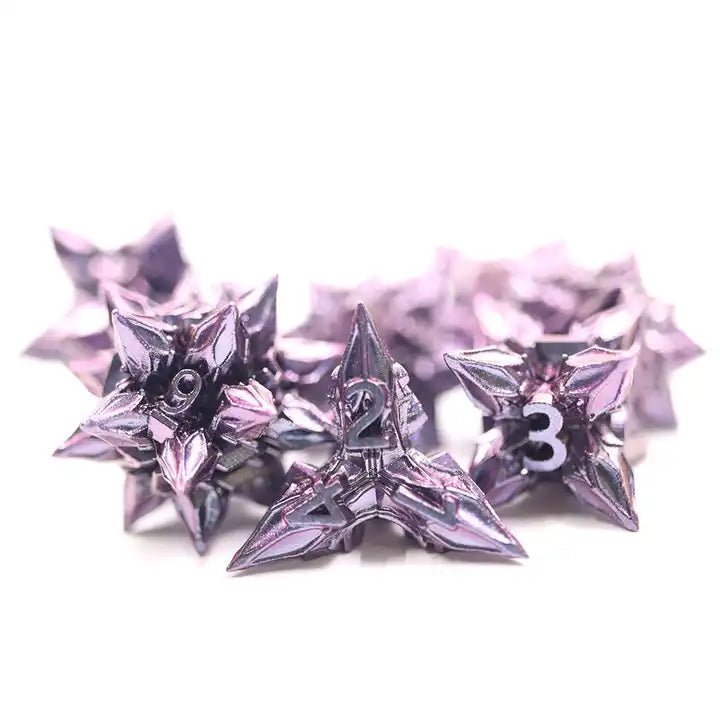 Pink Spike Metal Dice Star Sharp D&D Dungeons Dragons DnD RPG - DCE92 - Merchants of Immersion