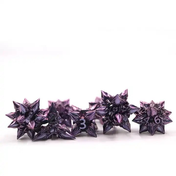 Pink Spike Metal Dice Star Sharp D&D Dungeons Dragons DnD RPG - DCE92 - Merchants of Immersion