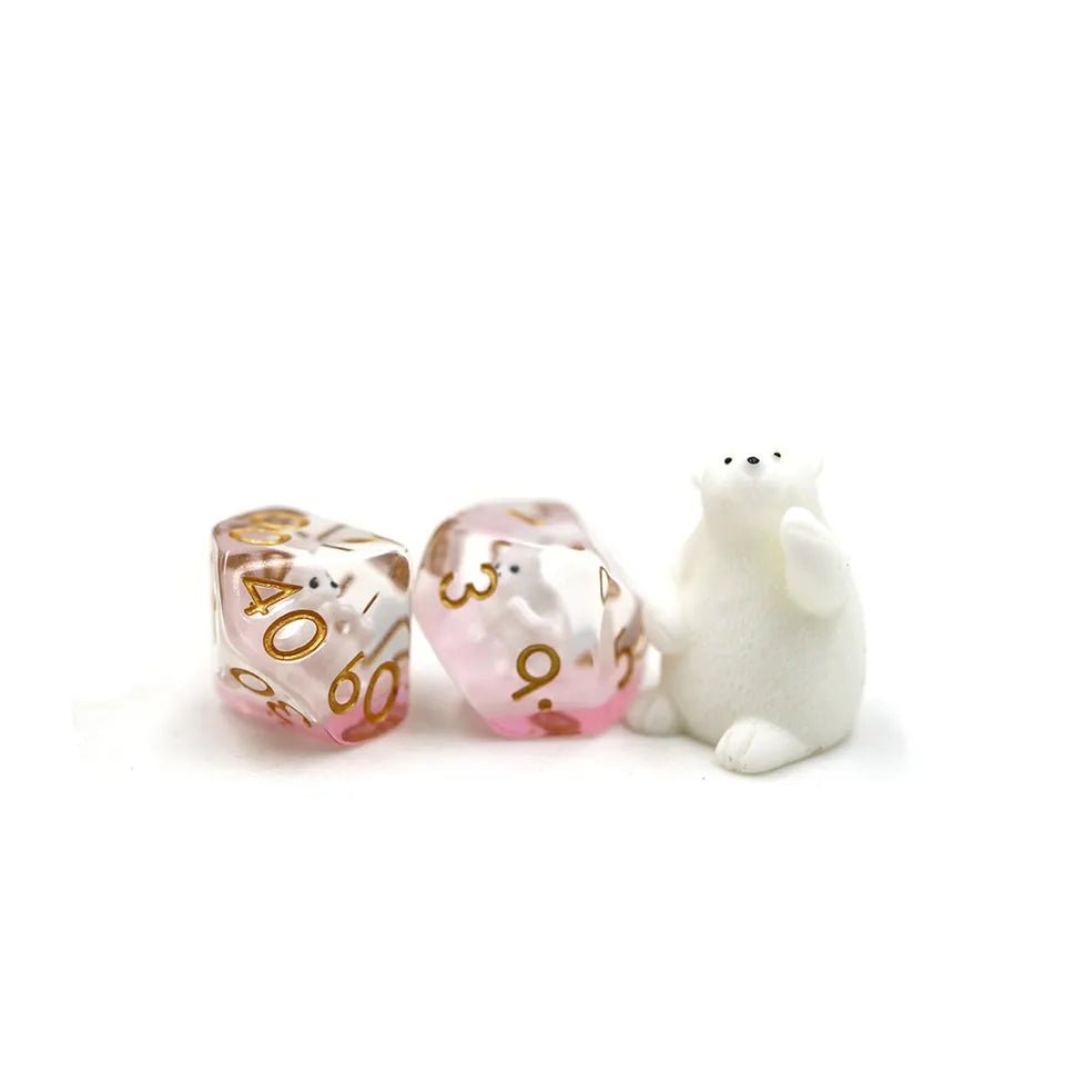 Polar Bear Dice Set for D&D Pathfinder - DCE10 - Merchants of Immersion