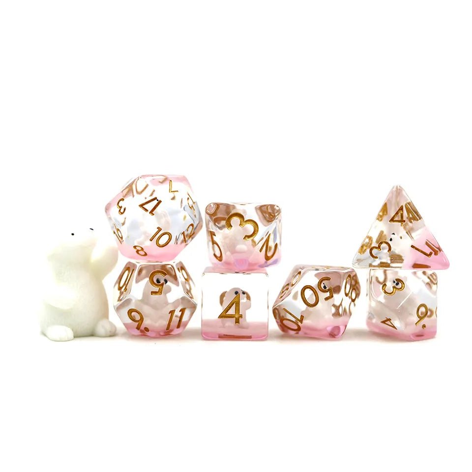 Polar Bear Dice Set for D&D Pathfinder - DCE10 - Merchants of Immersion