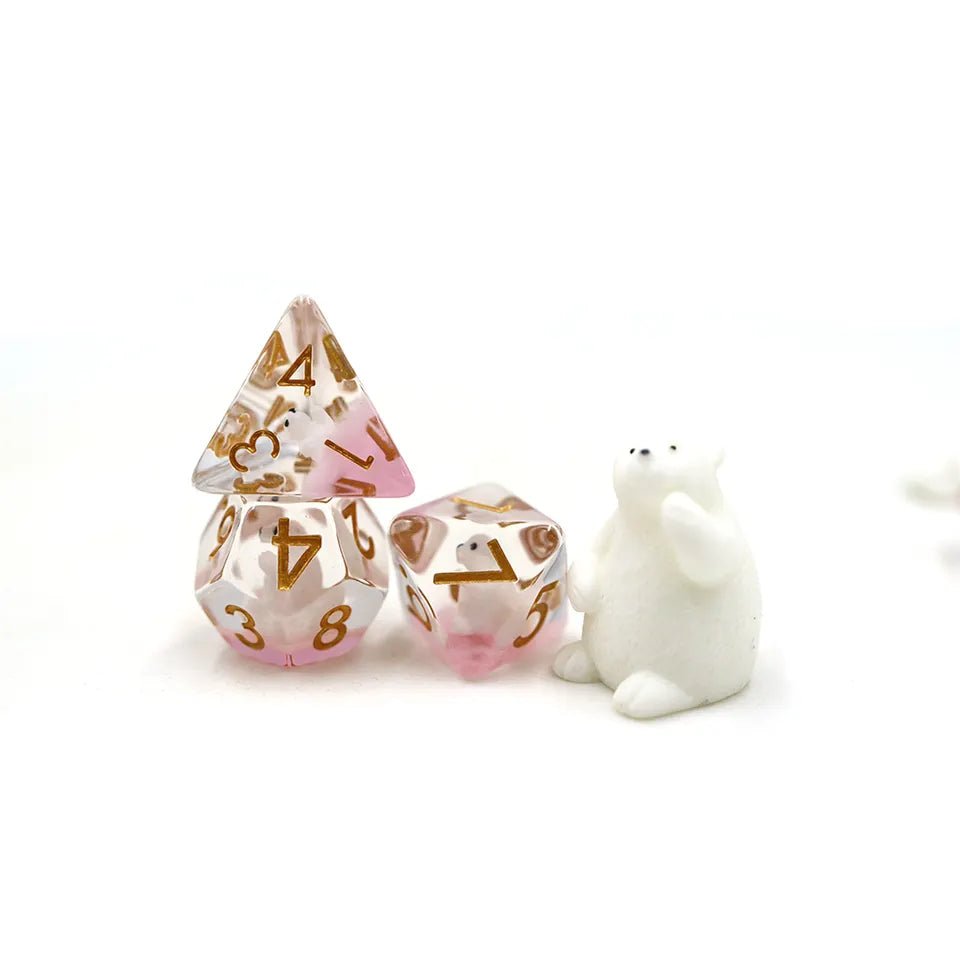 Polar Bear Dice Set for D&D Pathfinder - DCE10 - Merchants of Immersion