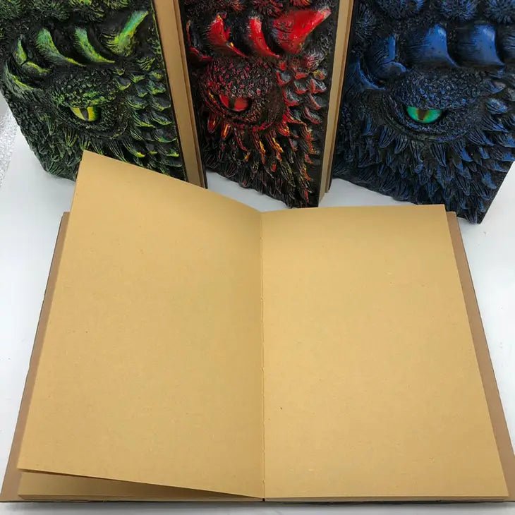 Red Dragon Eye Journal for D&D Pathfinder - 3D Embossed Writing Notebook - JNL01 - Merchants of Immersion