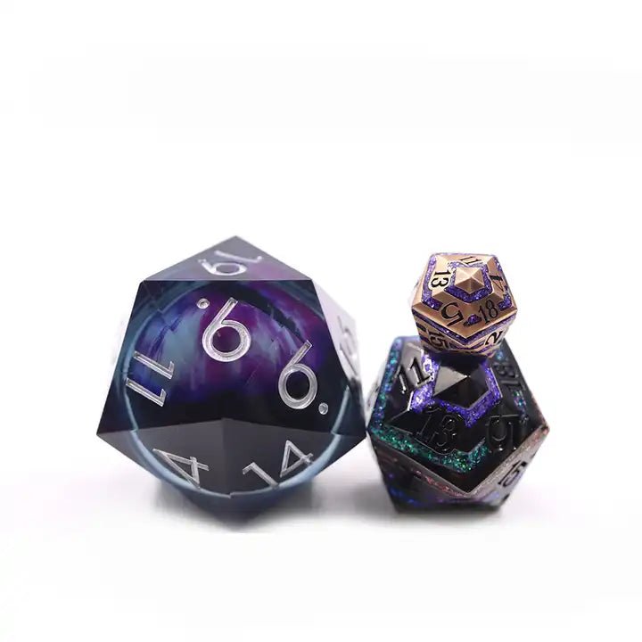 Red White Blue Dragon Eyeball D20 Dice Giant 50mm Eye D&D Dungeons Dragons DnD - DCEA8 - Merchants of Immersion