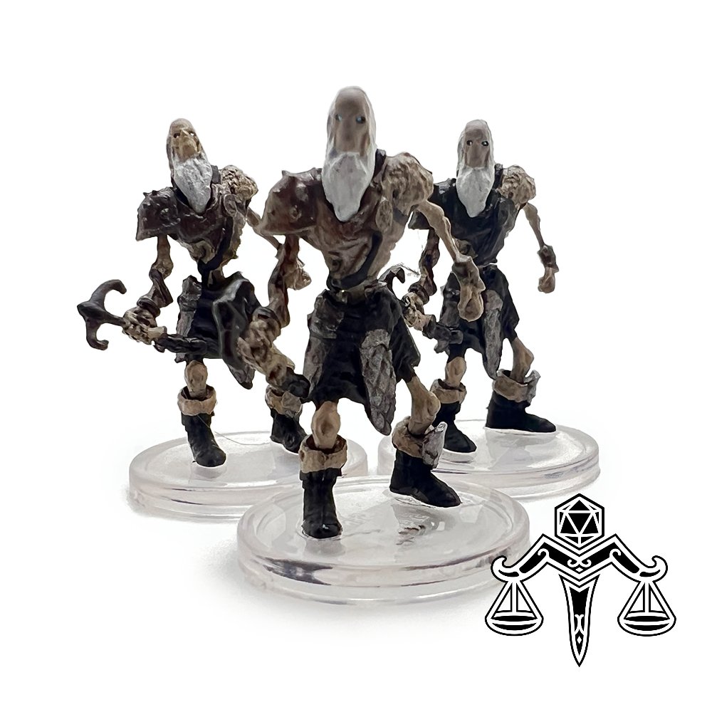 Skeletal Sentinel 3 Pack - Snowbound 5 - Dungeons Dragons Icons Realm Skeleton - SBD05#3 - Merchants of Immersion