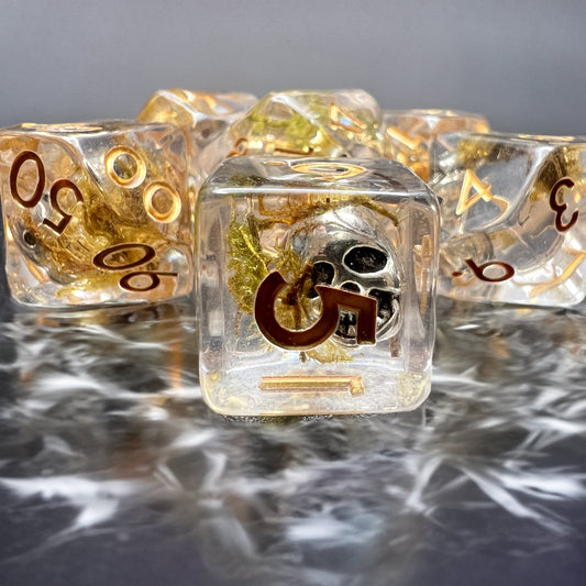 Skull Dice Set for D&D Pathfinder RPG - DCE17 - Merchants of Immersion