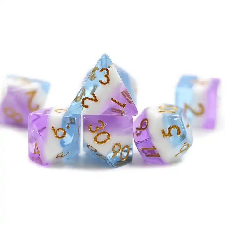 Twilight Dream Dice Blue White Purple D&D Dungeons Dragons DnD RPG Polyhedral - DCEAA - Merchants of Immersion