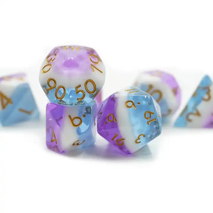 Twilight Dream Dice Blue White Purple D&D Dungeons Dragons DnD RPG Polyhedral - DCEAA - Merchants of Immersion