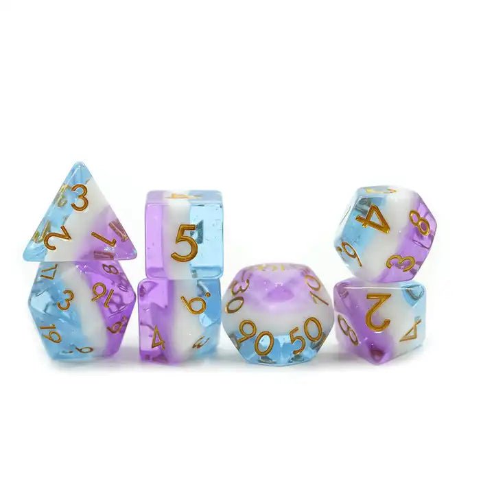 Twilight Dream Dice Blue White Purple D&D Dungeons Dragons DnD RPG Polyhedral - DCEAA - Merchants of Immersion